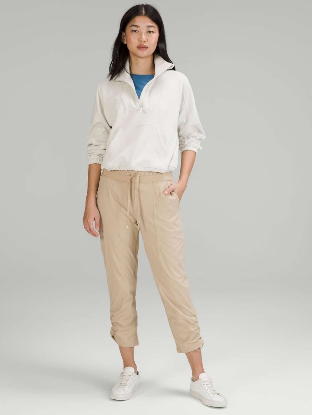 Lululemon Dance Studio Mid-Rise Lined Cropped Pants Color Trench Sz 10 W6CLWS